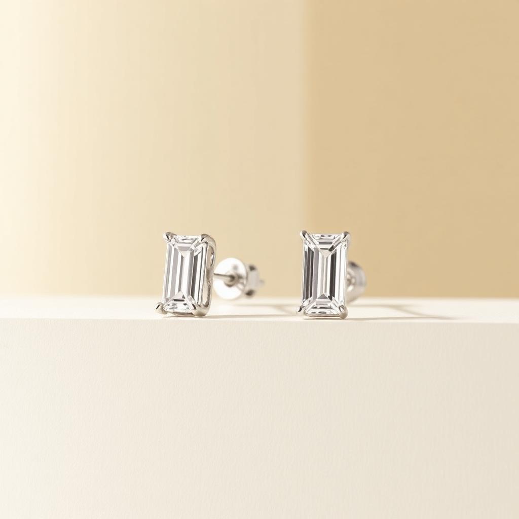 Baguette Step cut Studs