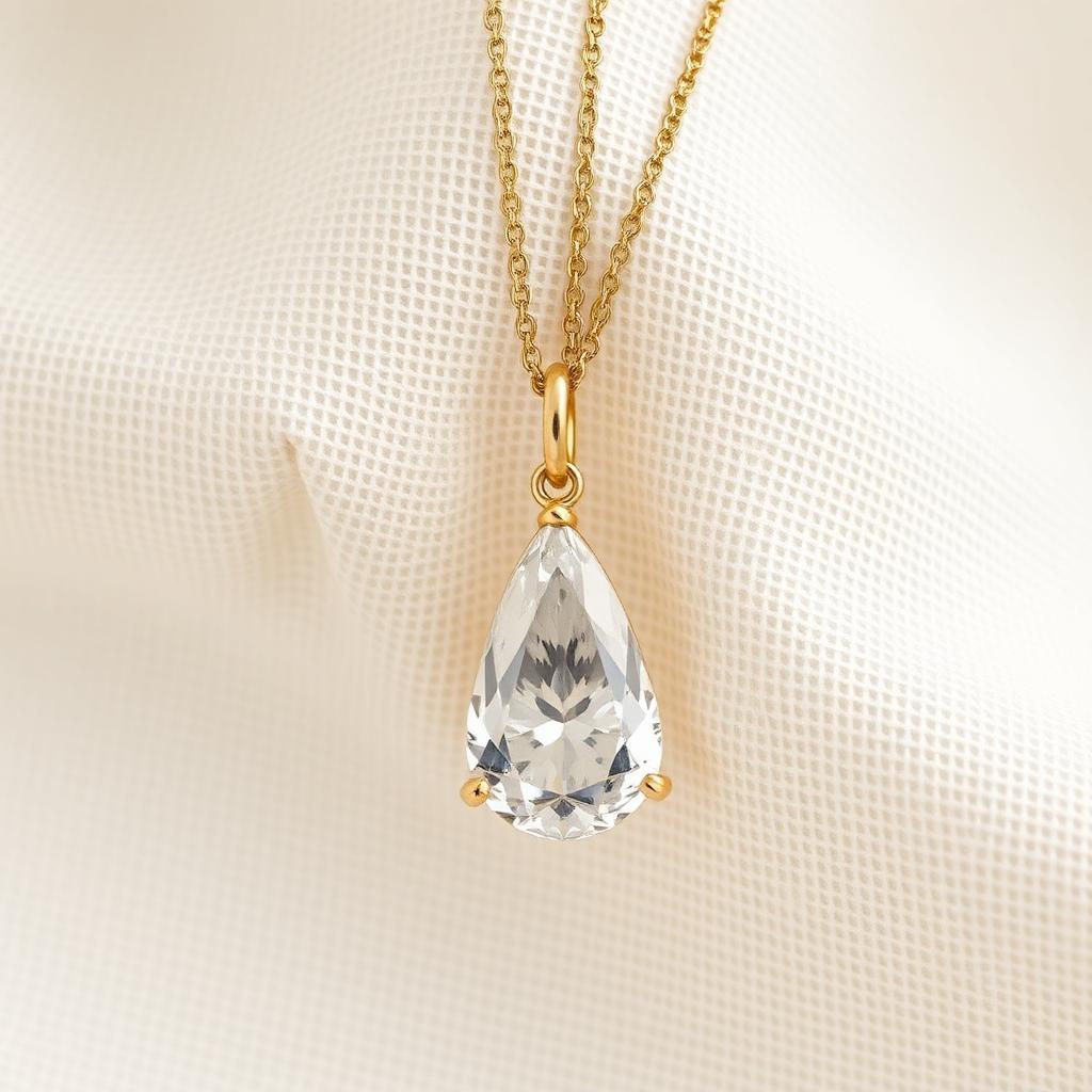 Falling Pear Drop Necklace