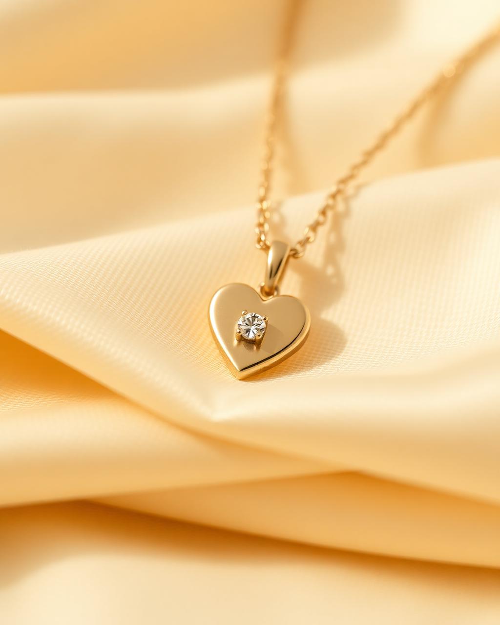 Tiny Diamond Heart Pendant