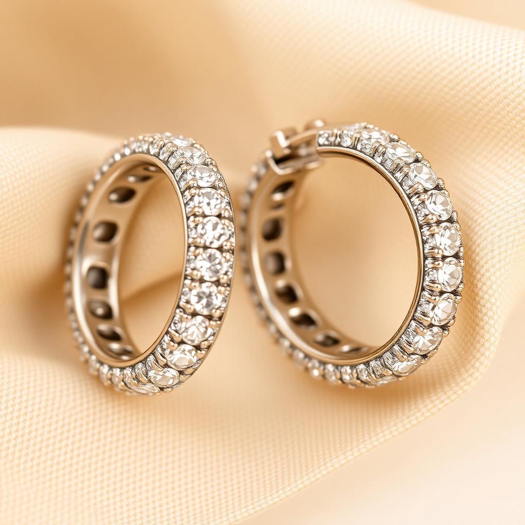 Inside-Out Pavé Hoops — 18mm