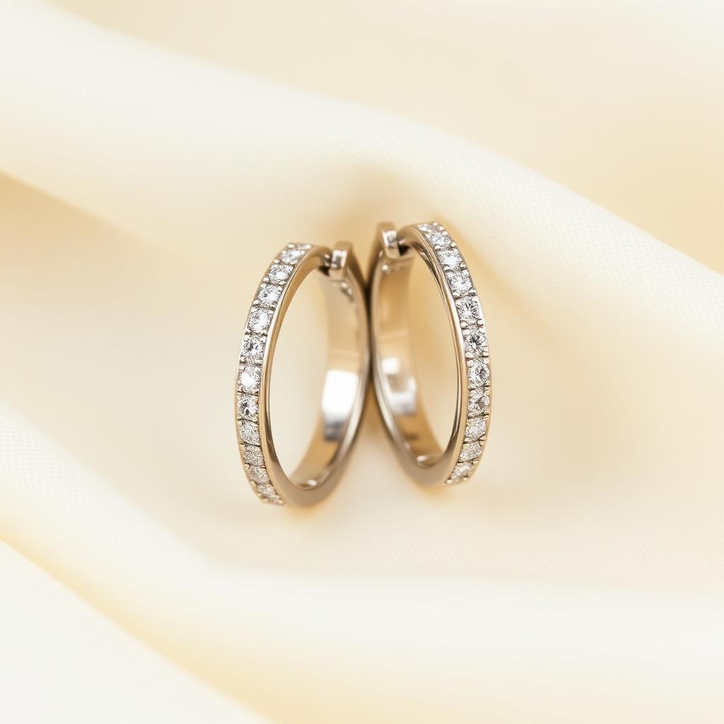 Pavé Huggie Hoops